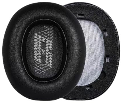Rhinenet Cuscinetti auricolari di ricambio per cuffie JBL E65 (E65BT E65BTNC)/Live 650 (650NC 650BTNC)/Duet NC Over-Ear Cuffie Cuscinetti Cuscinetti in Pelle PU Morbida Copertura Memory Foam Nero
