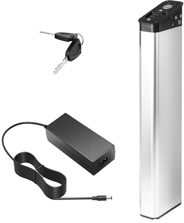 JHKJ Lithiumbatterie 36 V 10,4 Ah Lithium-Ionen-Batterie 48 V 7,8 Ah Ersatzbatterie 36 V wiederaufladbare Batterie für Motorkit bis 400 W mit Ladegerät und 3-Loch-Anschluss,36v10.4ah