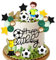 Soccer Cake Topper Soccer Ball Player Cake Decorations Soccer Birthday Cake Decoration for Men Boy Soccer Sport Theme Birthday Party Supplies