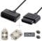 2PCS 6ft/1.8m SNES Controller Extension Cable, Controller Extension Cable for Super Nintendo SNES SFC, Super SNES Console Controller Silicon Conductive Button (2PCS 6ft Cable + 1 Sets Silicon