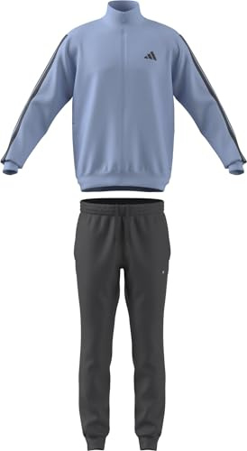 adidas Herren 3 STRIPES FRENCH TERRY TRACKSUITS, glow blue, XL