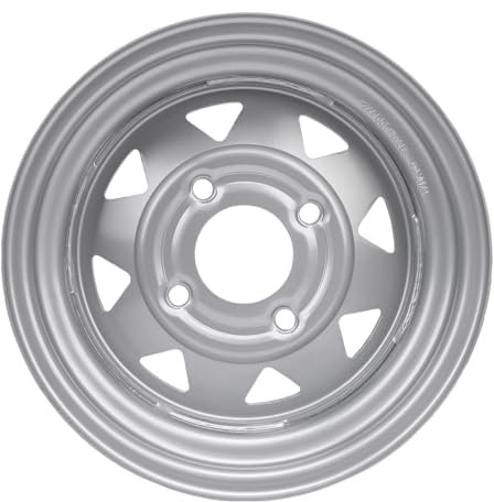 12x4 4-114.3 Anhängerrad Rand 12 Zoll Silber Cargo-Boot