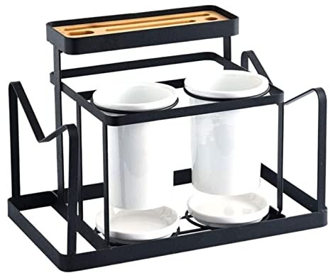 DANNMPX Portacoltelli Portacoltelli da Cucina Portacoltelli Organizzatore Ceramica Portacoltelli in Ferro Battuto Strumenti Porta Coltelli Cucina