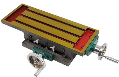 ROGONPDK 2-Achse Kreuztisch Frästisch | Mini Fräsmaschine Metalldrehmaschine | Multifunktions Fräs-Arbeitstisch | Einstellbar Bohrtisch FräSstäNder | Schraubstock BohrstäNder FräSen Auflagetisch