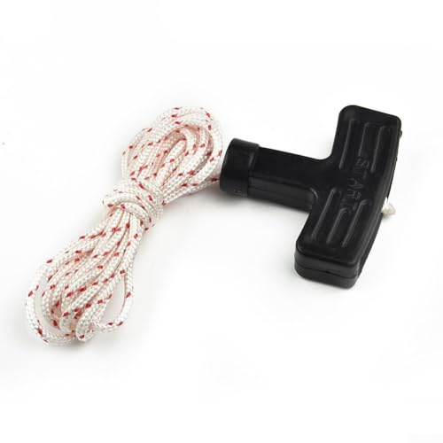 Corde de traction en nylon - Longueur : 2 x 5 m - Diamètre : 3 mm - Avec poignée - Pour tondeuses à gazon et tronçonneuses