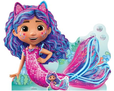 Star Cutouts SC4769 Mermaid Gabby from Gabby’s Dollhouse – 95cm Lifesize Cardboard Cutout | Ideal for Kids’ Birthdays & Room Décor