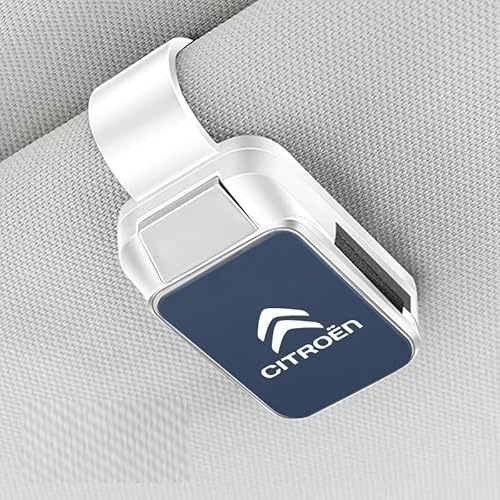 HONGYANFA Auto Brillenhalterung für Citroen C2 C3 C4 C5 C6 C8 XSARA C-Quatre C-Elys é Xenia, Brillenhalter für Auto Sonnenblende Sonnenbrillenhalter für Auto Visier Interieur-Zubehör