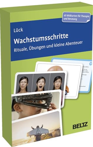 Wachstumsschritte: Rituale, Übungen und kleine Abenteuer in Therapie und Beratung. Kartenset mit 60 Bildkarten in stabiler Box, Kartenformat 9,8 x ... 24-seitigem Booklet (Beltz Therapiekarten)