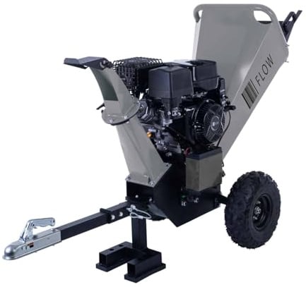 Benzin-Messerhäcksler FL-BGH42 FLOW | 4-Takt-Benzinmotor 9 kW / 12 PS mit 420 cm³ | Schnittstärke 120 mm | 2x Wendemesser mit einer Drehzahl von 2530 min-1