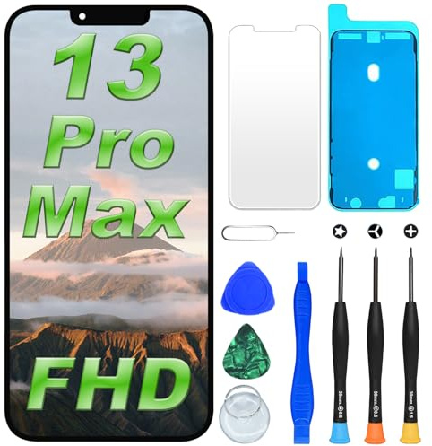 Digi4U LCD for iPhone 13 Pro Max Screen Replacement, 6.7 [Full HD] Display Digitizer Assembly with Face ID Truetone & COF, Includes Repair Tools for iPhone 13 Pro Max Replacement Screen