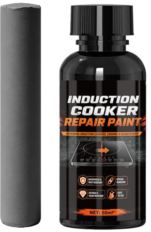AllisWay Epoxy Repair Putty, Waterproof & Heat Resistant, Gloss Black | Metal Repair Putty, Induction Hob Scratch Remover, with High Adhesion Mental Repair Sticks and Multifuctional Repair Paint