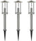 Dapo® 3x LED-Außen-Garten-Wege-Leuchte-Lampe VICO3 mit Erdspieß IP44 3er Set inklusive Leuchtmitte G4 LED 3x 1,5W