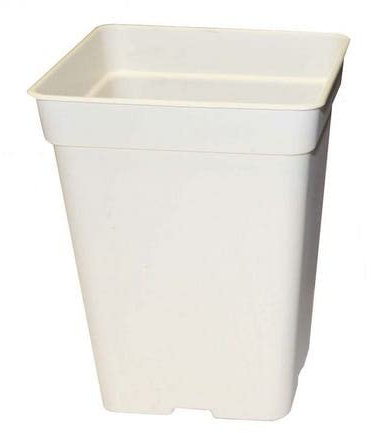 Pot carré blanc 3 litres - 15x15x20cm