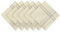 DII French Stripe, Tisch-Servietten-Set, Bauernhaus-Stil, 50,8 x 50,8 cm, Taupe/Grau, 6 Stück