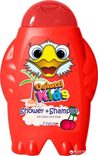 Colutti Kids Kinder & Baby Duschgel und Shampoo 2in1 - Kirsche - 300ml - für Haut und Haare - pH neutral - Dufterlebnis - schönes Design - keine Tränen - ideal für sensible Baby und Kinder Haut