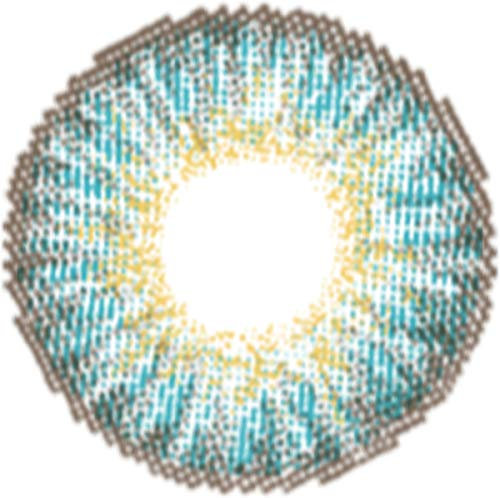 Matlens – EOS Farbige Kontaktlinsen mit Stärke turquoise türkis Big eyes G-307 2 Linsen 1 Kontaktlinsenbehälter 1 Pflegemittel 50ml