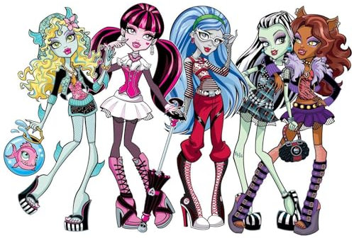 Monster High Tortenaufleger, Rechteckig A4 - Geburtstag Tortenbild Zuckerbild Tortenplatte Oblate Kuchenzuckerplatte