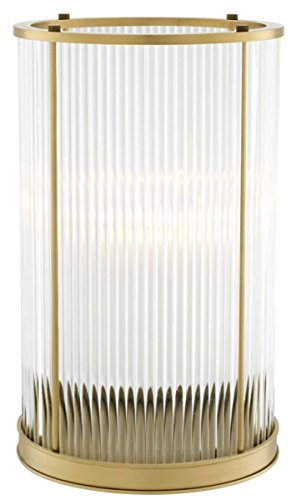 Casa Padrino Kerzenleuchter Antik Messing 23 x H. 37,5 cm - Luxus Wohnzimmer Accessoires