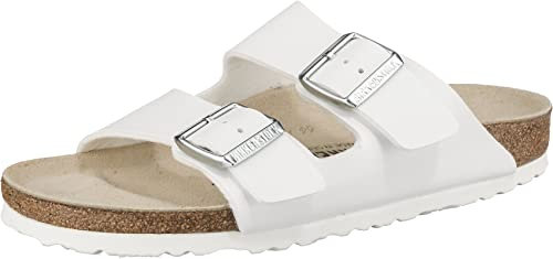 BIRKENSTOCK Unisex Arizona White, Birko Flor FLIP Flops, 40 EU
