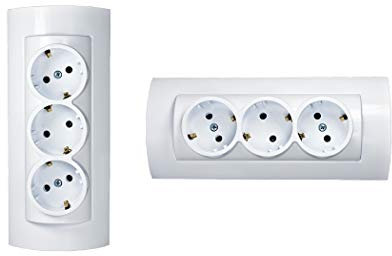 Atra – Enchufe triple combinado de pared