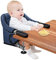 Toogel Klappbarer Tischsitz, Tragbarer Baby Hochstuhl mit Sicherheitsgurt, Kinderstuhl zum Anklippen, Sitzerhöhung Stuhlsitz Babysitz mit Transporttasche für Zuhause und Unterwegs (Blau)