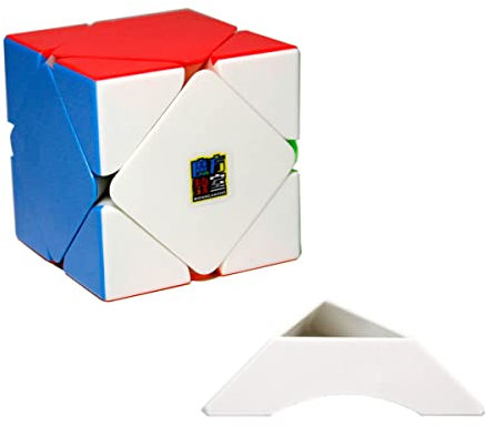 FunnyGoo MoYu MoFangJiaoShi Cubing Klassenzimmer Meilong Skewb Magic Cube unregelmäßig Puzzle Cube Twist Toy Stickerless mit einem Würfelständer