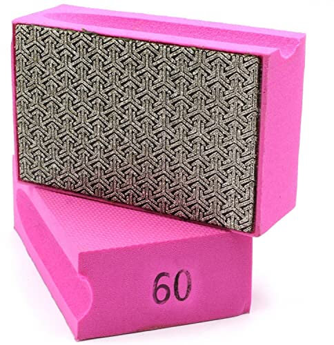 1x Schleifschwamm Körnung 60 Handschleifpad Diamantpad Schleifpad zum schleifen oder entgraten von Fliesen, Keramik, Glas, Marmor, Natur- oder Kunststein