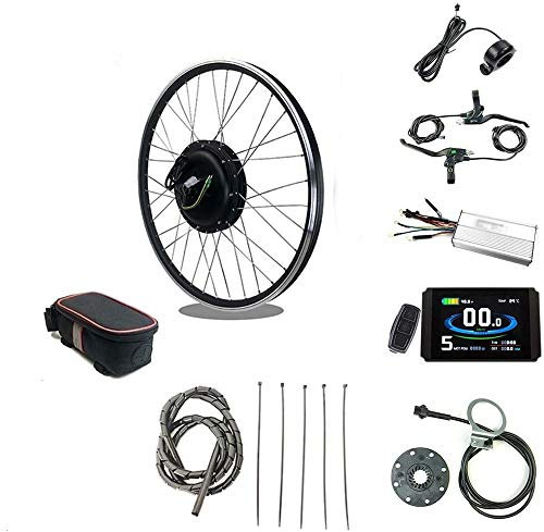 ZLM Kit Bici elettrica 48V 1500W Ruota Posteriore Ruota Motore Mozzo Senza spazzole Senza spazzole con Display KT-LCD8H Kit di conversione E-Bike,48v 1500w Rear Rotate,28
