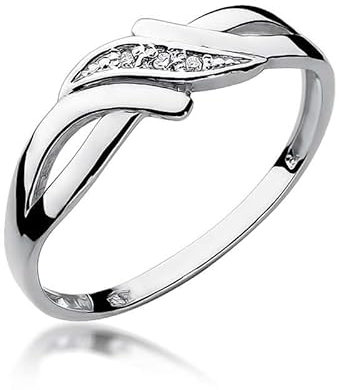 Lumari Gold - Damen Solitär Versprechen Ring Verlobungsring Damen Ring Gold 585 Echtgold 14k Gold mit natürlichem Diamanten Gemstone Weißgold - Ringe Frauen - Antragsring - Hochwertiges Geschenk