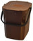 HELGUEFER-CUBO BASURA ORGÁNICO 10 L MARRÓN CON TAPA
