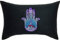 Yoga Kissen Hand of Fatima PREMIUM Kissen mit Bezug 40x60cm | Anti Böses Auge Dekokissen & Füllung Bohemian Zierkissen beschützendes Sofakissen groß Feng Shui Ashtanga Hamsa | schwarz