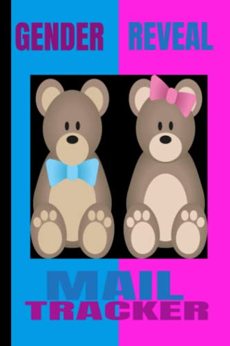 GENDER REVEAL MAIL TRACKER(GIRLS);(6X9)INCH/50 PAGES/PINK AND WHITE PAGES/PARTY FAVOR GIFT FOR GUESTS AT GENDER REVEAL PARTY/CUTE DESIGN/MAIL TRACKER ... OUTGOING MAIL/GIFT FOR COUPLES BABY SHOWER