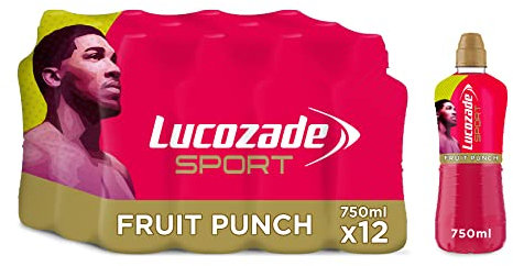 Lucozade Sport Body Fuel - Fruit Punch 12x750ml| Isotonic sports drink, with Electrolytes and Vitamin B3 | Still | Bursting with Flavour