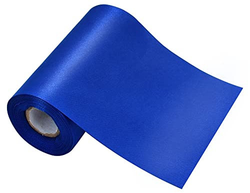TONIFUL Nastro di raso in tinta unita per inaugurazioni, cerimonie di taglio, sedie, tavola, fiocchi per capelli e auto, cucito, artigianato, regali, matrimoni, feste, largo 10 cm x 10 m, blu reale