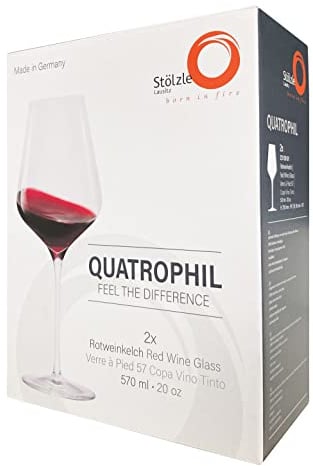 Stolzle Lausitz Quatrophil Rotweinglas, 2 Stück