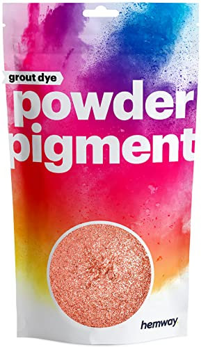 Hemway 50 g / 1.75 oz Metallic Sparkle Burnt Orange Premium Grout Powder | Concrete Coloured Pigment | Render Mortar Powdered Brick Toner | Suitable for Bathroom & Kitchen | High Colour Saturation