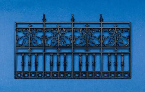 4 Panel Ornate Plastic Railing/Fence (Style 1), Dolls House Miniature, UK