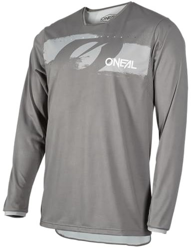 O'NEAL | Mountainbike-Trikot | MTB Mountainbike DH Downhill FR Freeride | Atmungsaktives Material, maximale Bewegungsfreiheit | Element FR Jersey Hybrid V.24 | Erwachsene | Grau | Größe XL