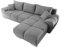 ANTON Ecksofa mit Schlaffunktion, Stoffbezug Uran Dunkelgrau - Moderne Eckcouch in L-Form mit Bettkasten & dekorativer Steppung - 289 x 85 x 189 cm (B/H/T)