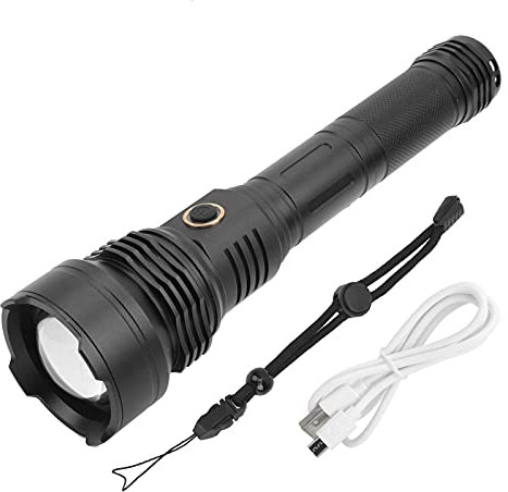 AKAZI Linternas Recargables, linternas Recargables, Largo Alcance de luz, 5 Niveles Ajustables Dual? Cambiar la Linterna LED de Carga USB