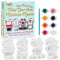 KreativeKraft Weihnachtsdeko Bastelset Kinder, Gips Figuren zum Bemalen, DIY Bastelsets für Kinder (4er-Set)