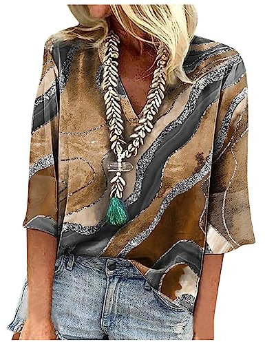 TIMEMEAN Blouse Brillante Chemisier Rose Chemise Dessins Chemise A Carreau Annee 7Blouse Imprimé Fleuri T Shirt Lot Femme Chemise Transparente Femme Sexy Chemise Transparentes Chemisier Femme