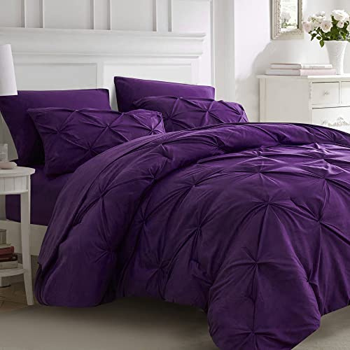 Ubauba Bettdecken-Set für Queen-Size-Bett – 7-teiliges Bettwäsche-Set für Queen-Size-Betten in einer Tasche für alle Jahreszeiten, Bettwäsche-Set mit Bettdecken, Laken, Kissenbezügen und Kissenbezügen