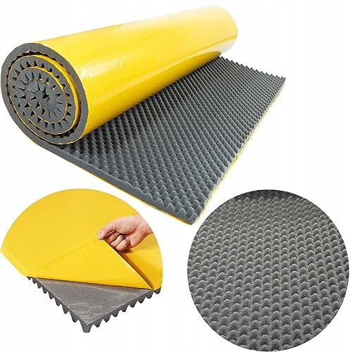 Akustikschaumstoff Selbstklebend 200x100 Noppenschaum - Dämmung Schaumstoff zum gaming zimmer - Schallschutz wand im musikstudio - Acoustic foam - Echo absorber