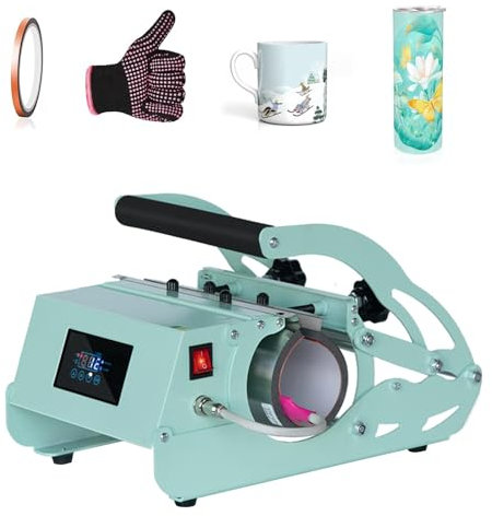 Tumbler Heat Press Machine, Tumbler Mug Press Heat Machine for 20-30 OZ Sublimation Straight Blank Skinny Glass Jar Can, Cup Heat Press for DIY Gifts to Your Family/Friends