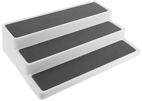Estante para Especias de 3 Niveles, Gabinete de Cocina, Escalera, Encimera, Estante Horizontal para Condimentos, Organizador Expandible, Estante de Almacenamiento, Soporte de