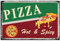 CREATCABIN Pizza Vintage Plaque Métal Fast Food Rétro Plaque Étain Affiche Mur Art Décor Peinture Plaque Fer Signe Art Mural Suspendu pour Restaurant Extérieur Décoratif 30x20cm-PIZZA 2 $ Chaud Épicé