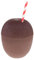 Tiuimk PVC Kokosnuss Ananas Trinkbecher & Strohhalm Hawaiian Luau Tropical Party Braun