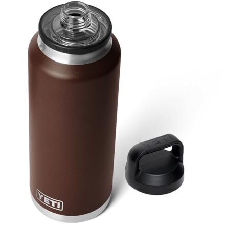 YETI Rambler Bouteille isotherme en acier inoxydable avec bouchon Chug – 1,4 l – Wetlands Brown