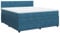 vidaXL Boxspringbett, Doppelbett mit Matratze Matratzenauflage, Bettgestell mit Lattenrost Kopfteil, Polsterbett Bett für Schlafzimmer, Blau 180x200cm Samt